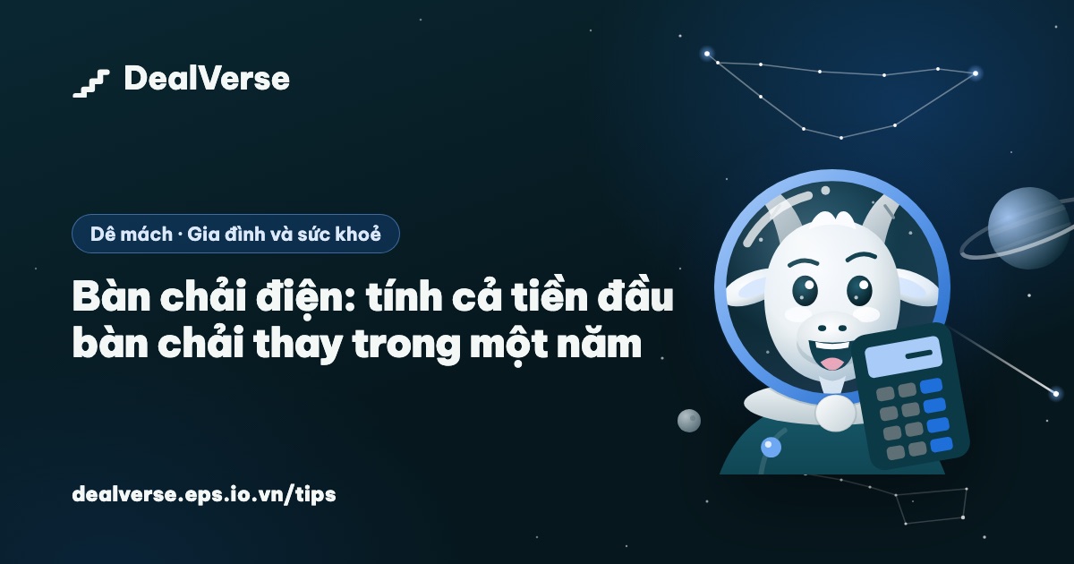 Bàn chải điện: tính cả tiền đầu bàn chải thay trong một năm