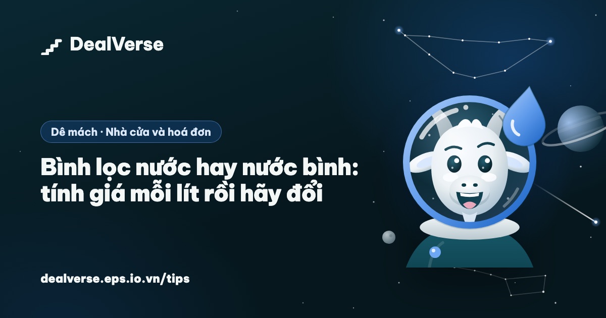 Bình lọc nước hay nước bình: tính giá mỗi lít rồi hãy đổi
