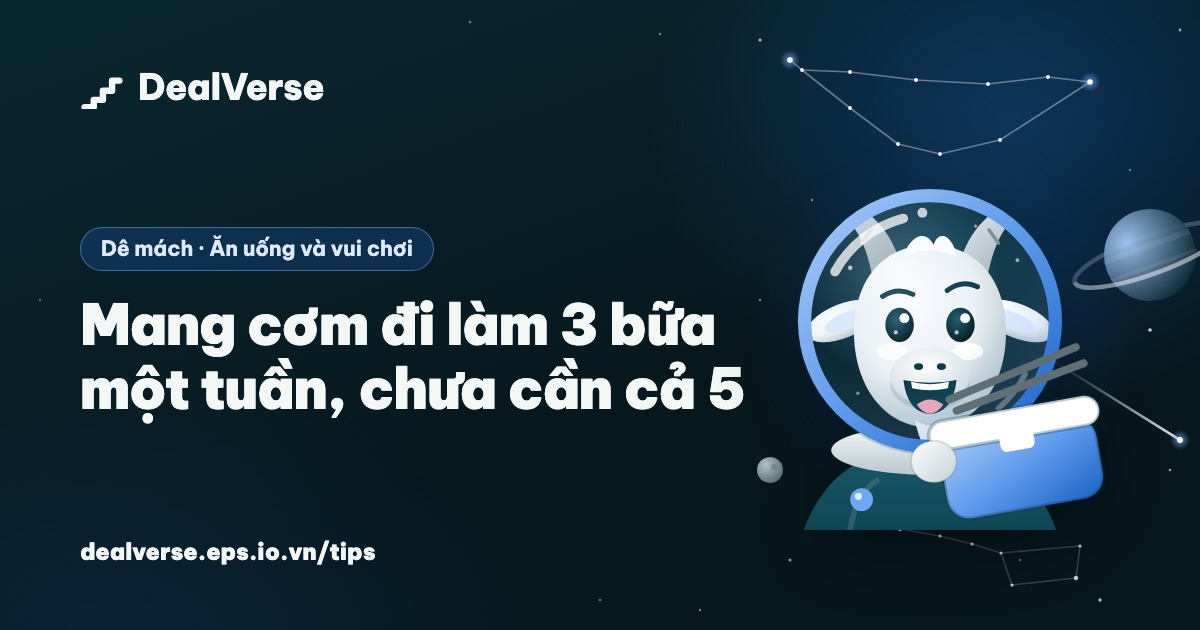 Mang cơm đi làm 3 bữa một tuần, chưa cần cả 5