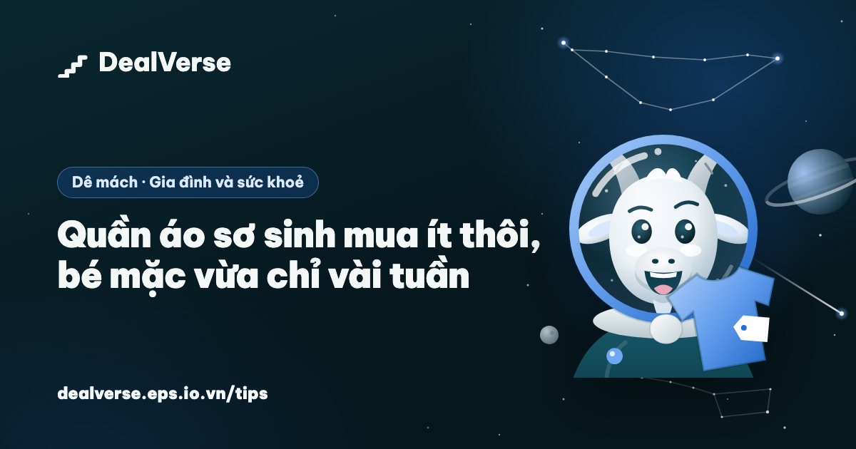 Quần áo sơ sinh mua ít thôi, bé mặc vừa chỉ vài tuần