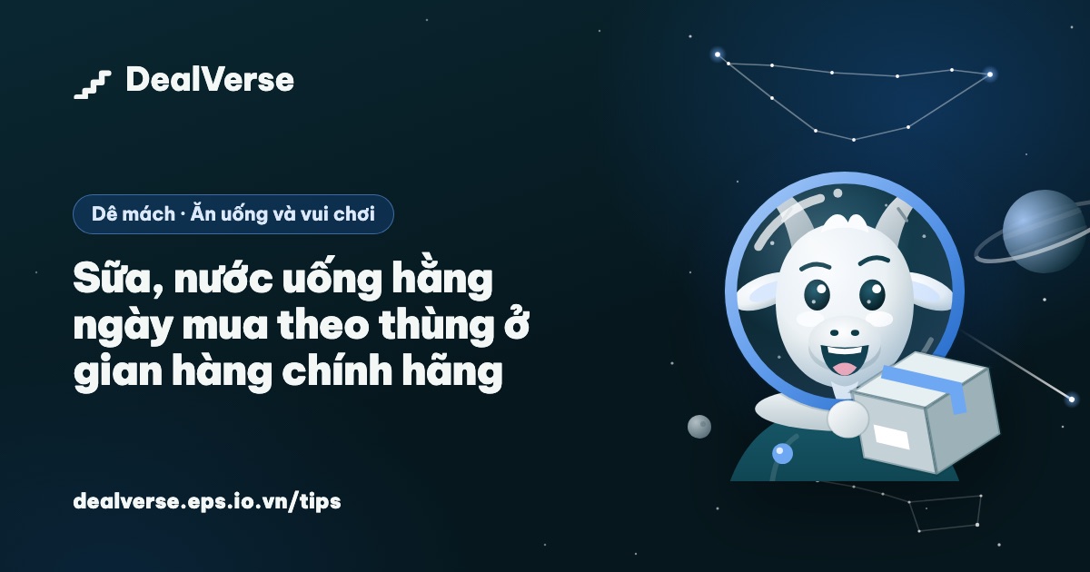 Sữa, nước uống hằng ngày mua theo thùng ở gian hàng chính hãng