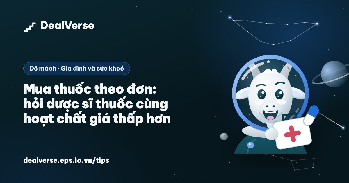 Mua thuốc theo đơn: hỏi dược sĩ thuốc cùng hoạt chất giá thấp hơn