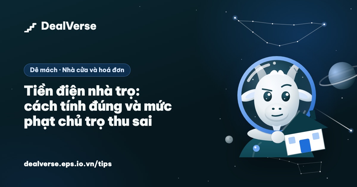 Tiền điện nhà trọ: cách tính đúng và mức phạt chủ trọ thu sai