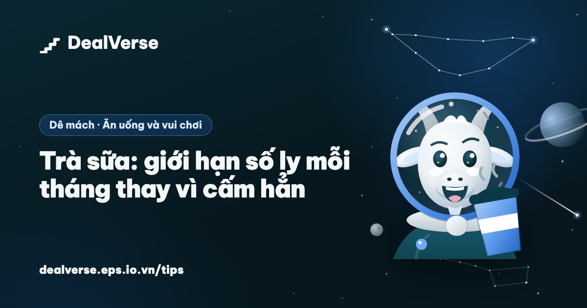 Trà sữa: giới hạn số ly mỗi tháng thay vì cấm hẳn